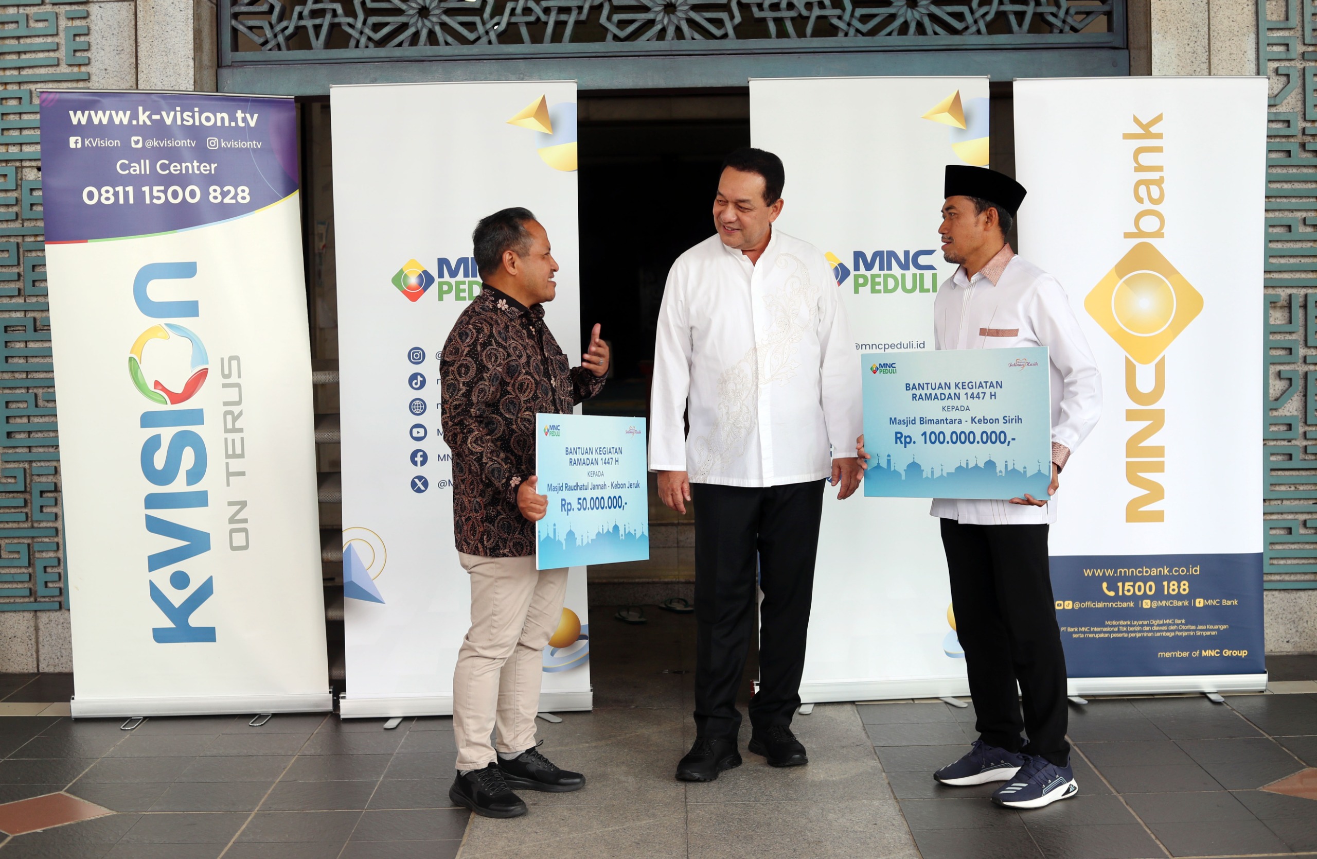 MNC Peduli Salurkan Bantuan untuk Masjid Bimantara dan Raudhotul Jannah di Ramadhan